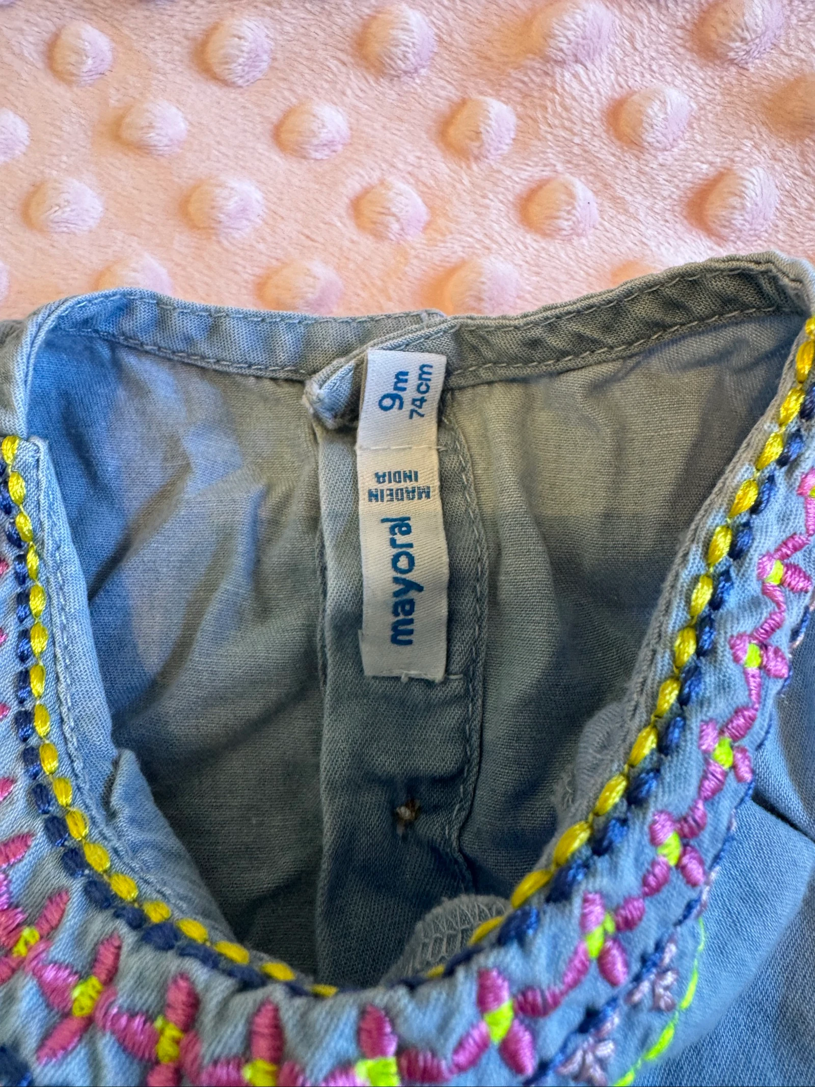 Conjunto Mayoral 9 meses (74 cm) | Blusa + Pantalones cortos | Muy buen estado – photo 2